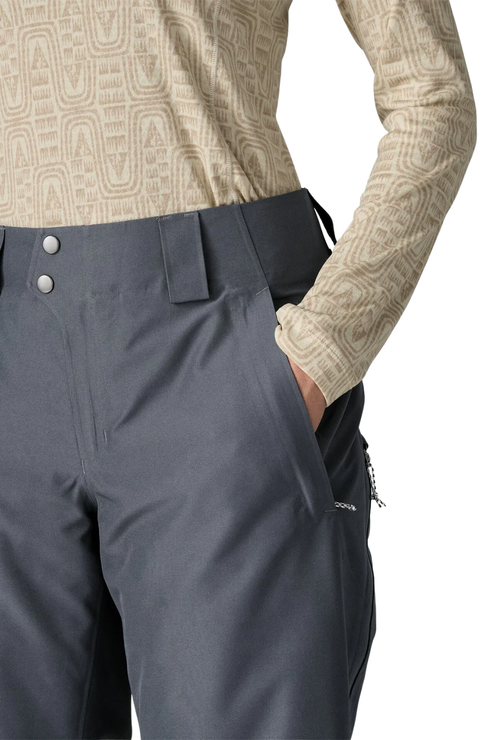 Patagonia Womens Insulated Powder Town Ski Pants Regular Smolder Blue - Image 4