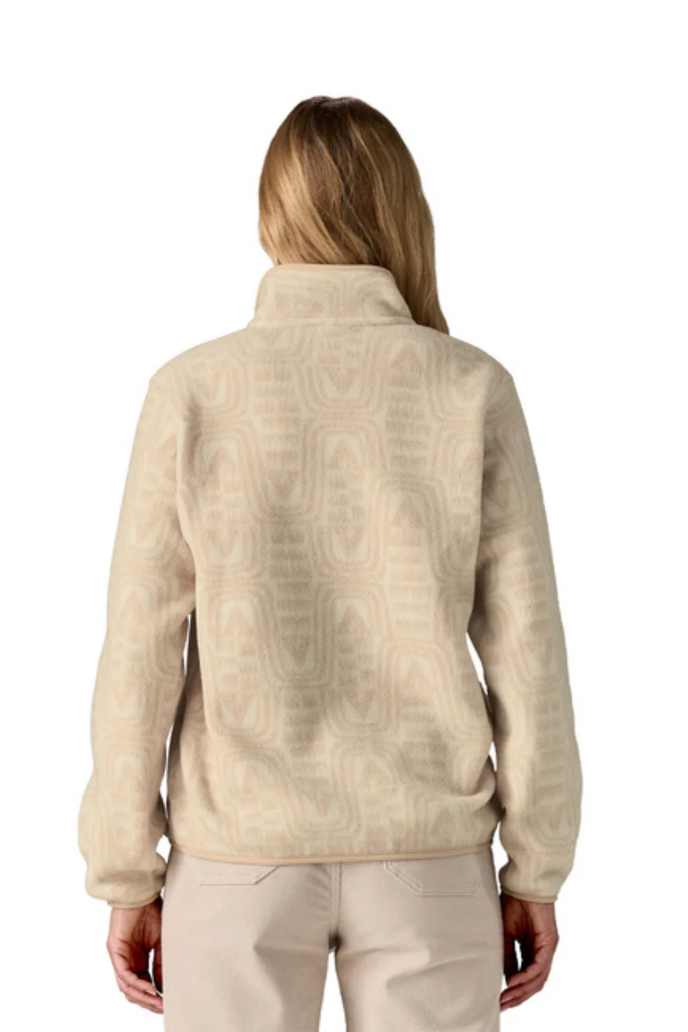 Patagonia Womens Light Weight Synch Snap-T Pullover Flow Dyno White - Image 3
