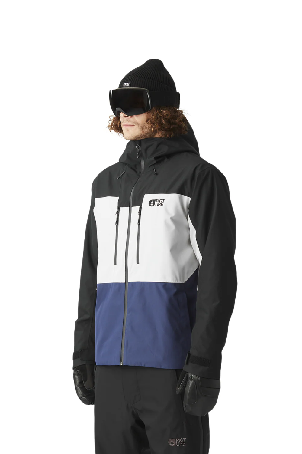 Picture Object Technical Ski and Snowboard Jacket Black Vapor Grey - Image 3