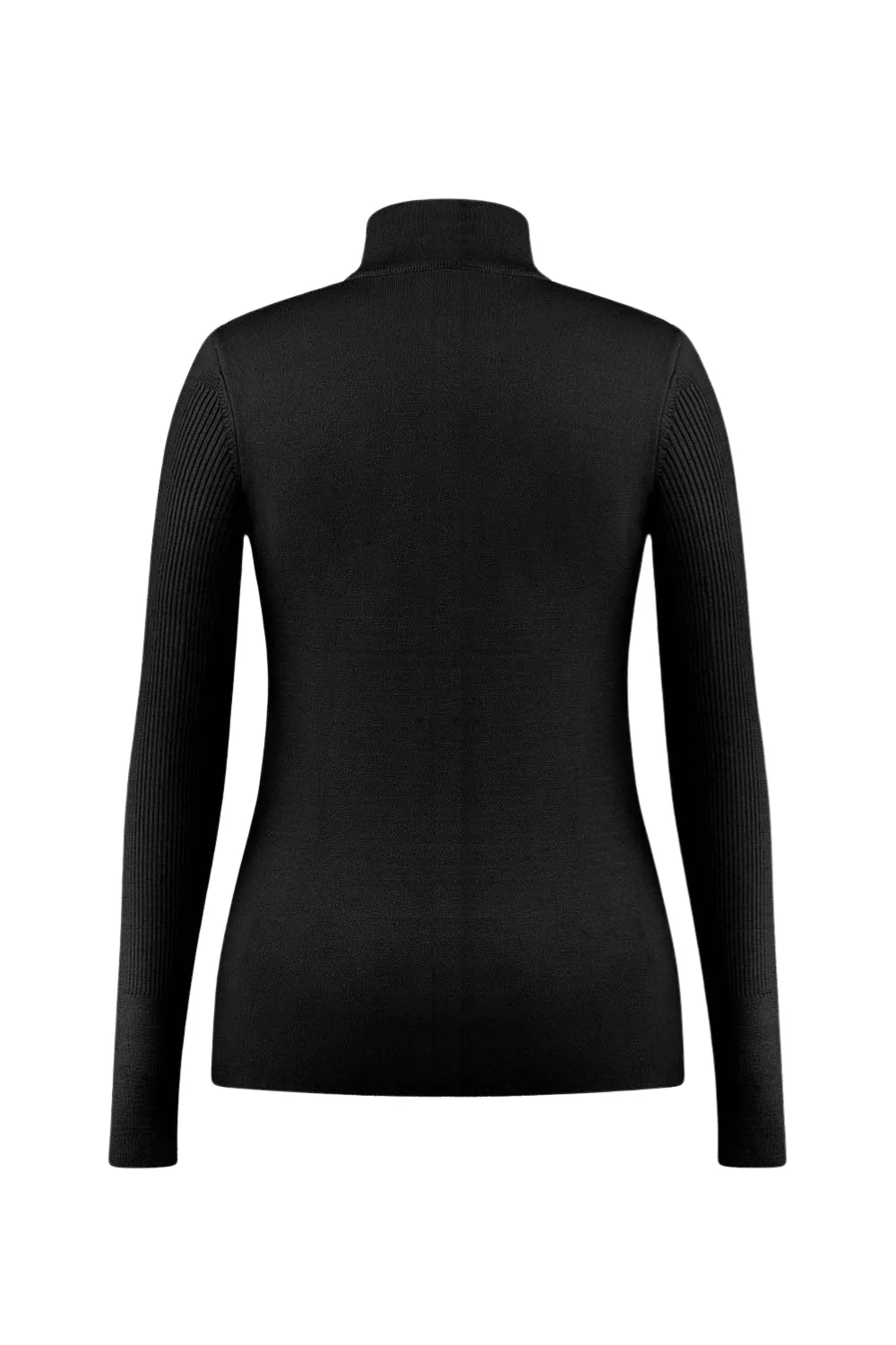 Poirve Blanc Adele Womens Knit Sweater Black - Image 2