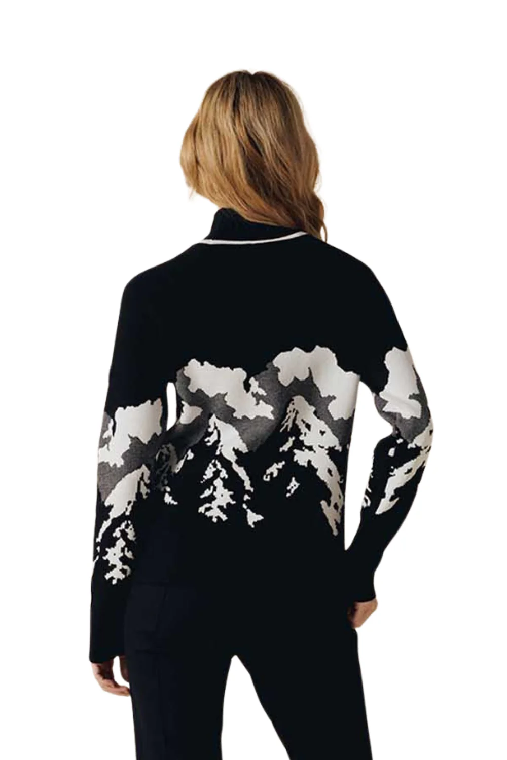 Poirve Blanc Ambre Womens Knit Pullover Black - Image 2