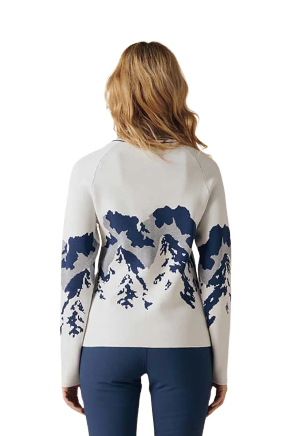 Poirve Blanc Ambre Womens Knit Pullover White - Image 2