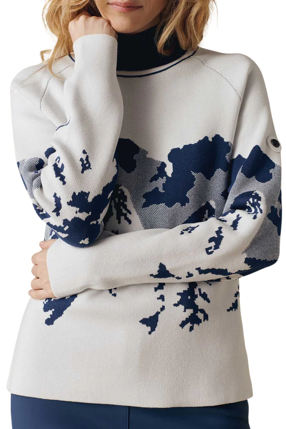 Poirve Blanc Ambre Womens Knit Pullover White - Image 5