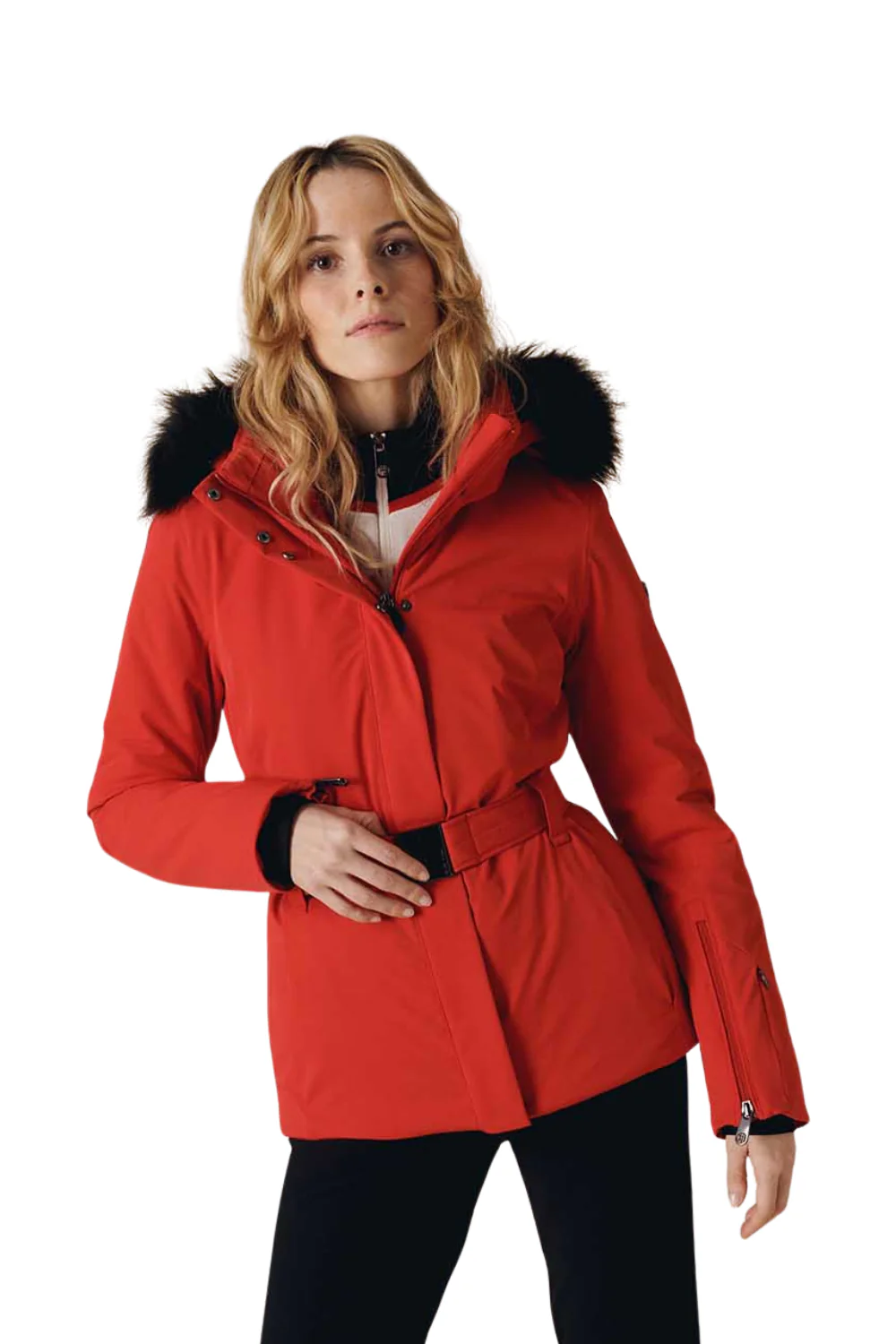 Poirve Blanc Emily Womens Stretch Ski Jacket Red