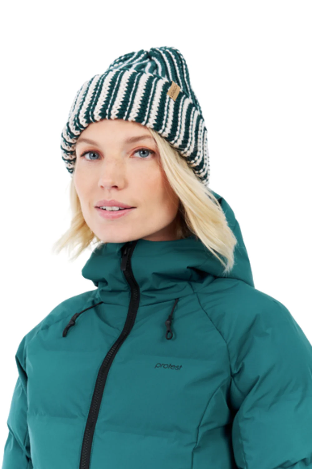 Protest PRTAlysumi Womens Ski Jacket Rainstorm Blue - Image 3