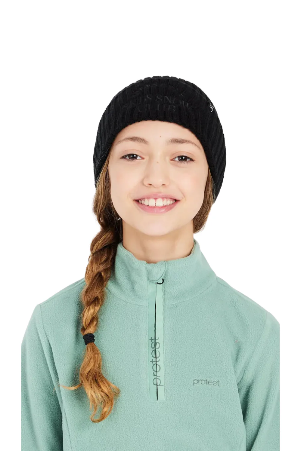 Protest Mutey Junior 1/4 Zip Top Green Baygreen - Image 3