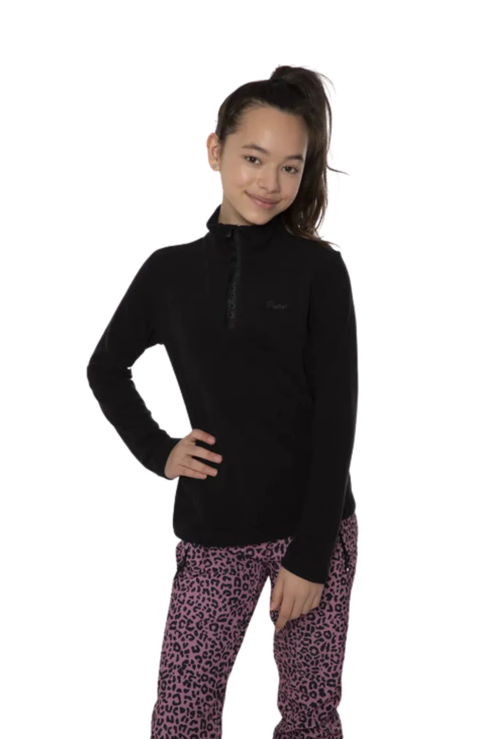 Protest Mutey Junior 1/4 Zip Top True Black
