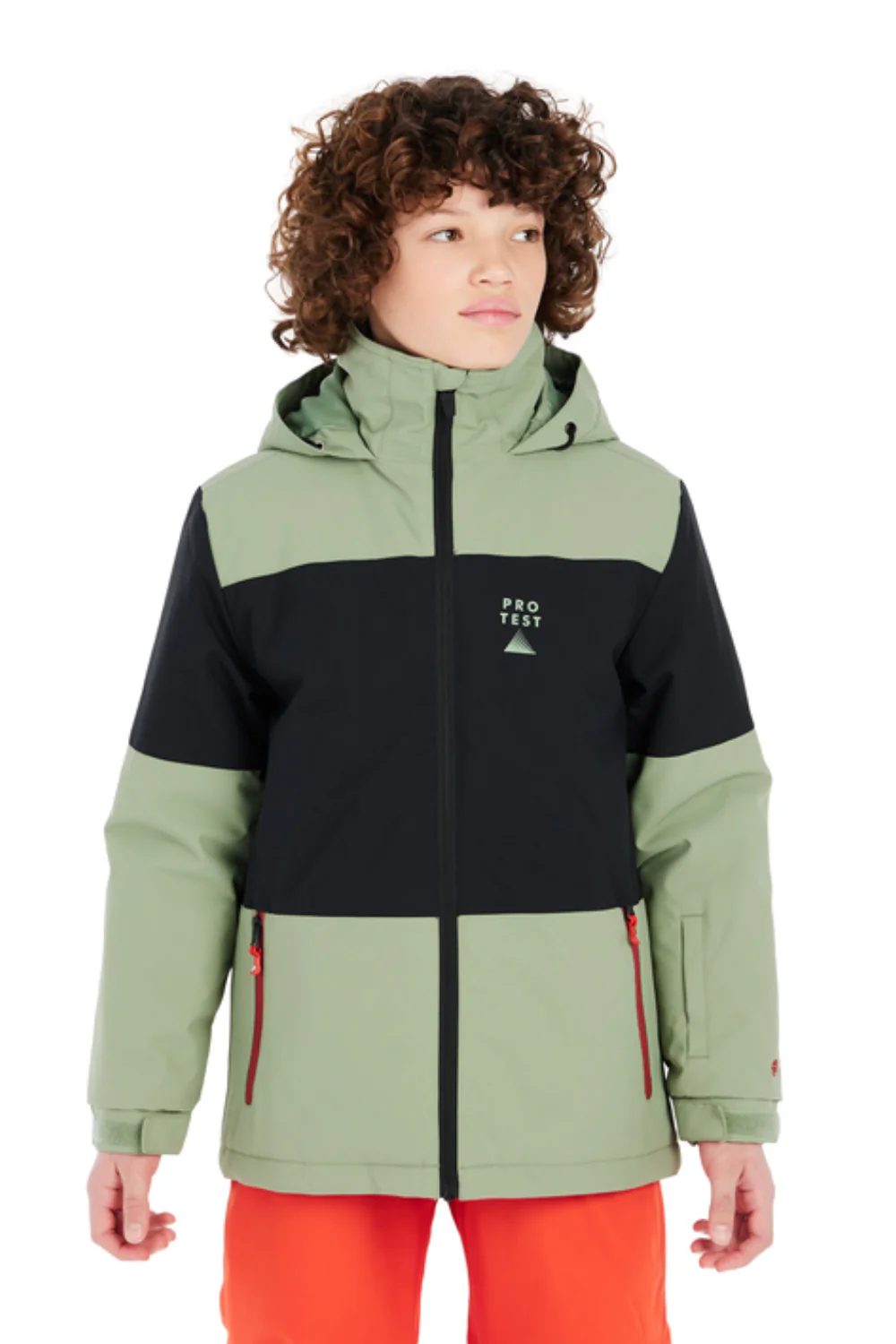 Protest PRTDecks Junior Ski Jacket Marl Green