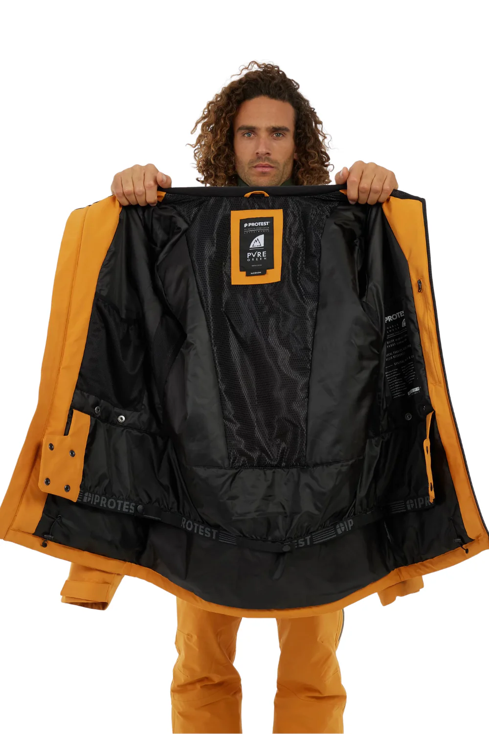 Protest PRTTimothy Ski Jacket Caramel Yellow - Image 5