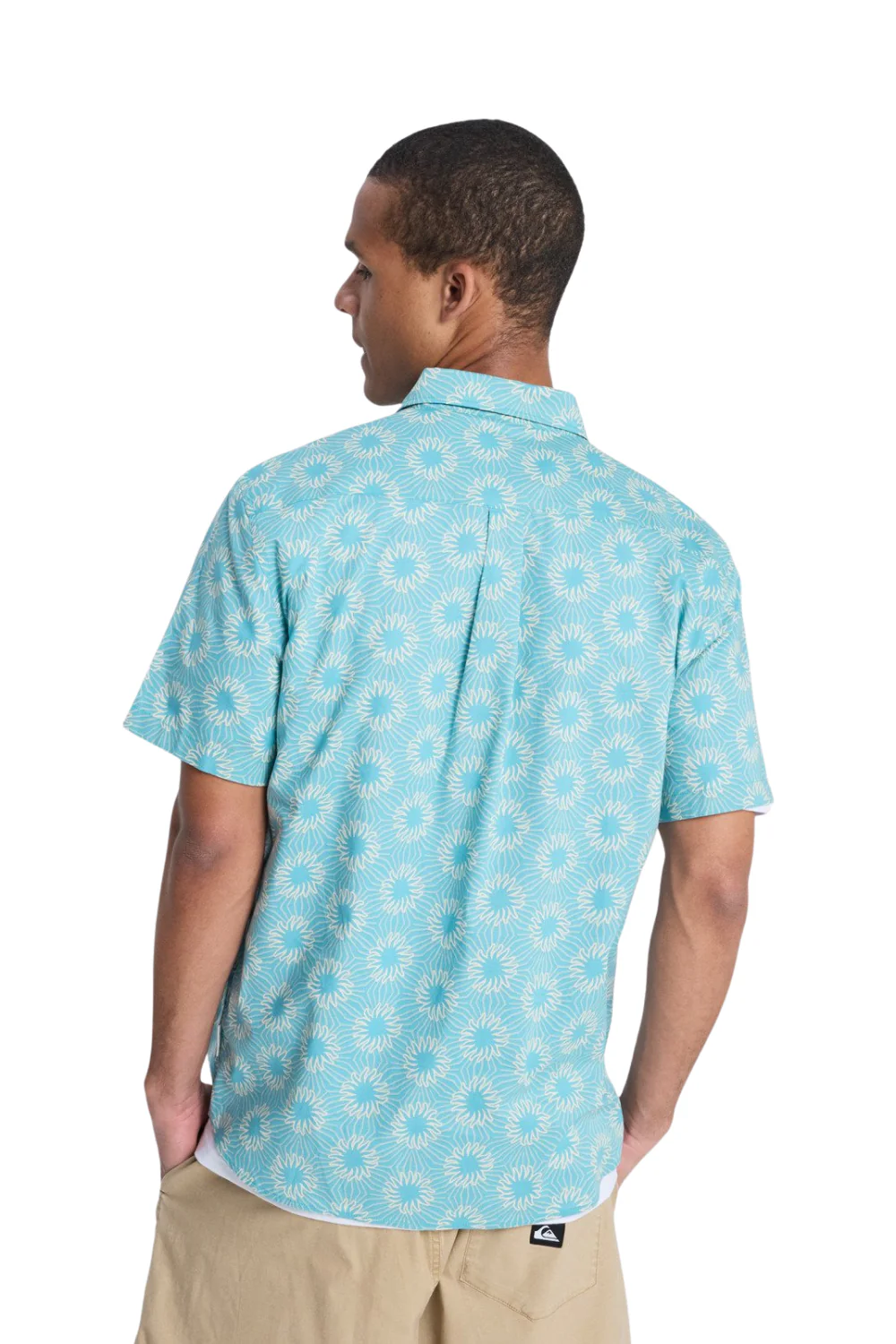 Quiksilver Apero Classic Mens Short Sleeve Shirt Aqua Ocean Mayhem 32 - Image 2