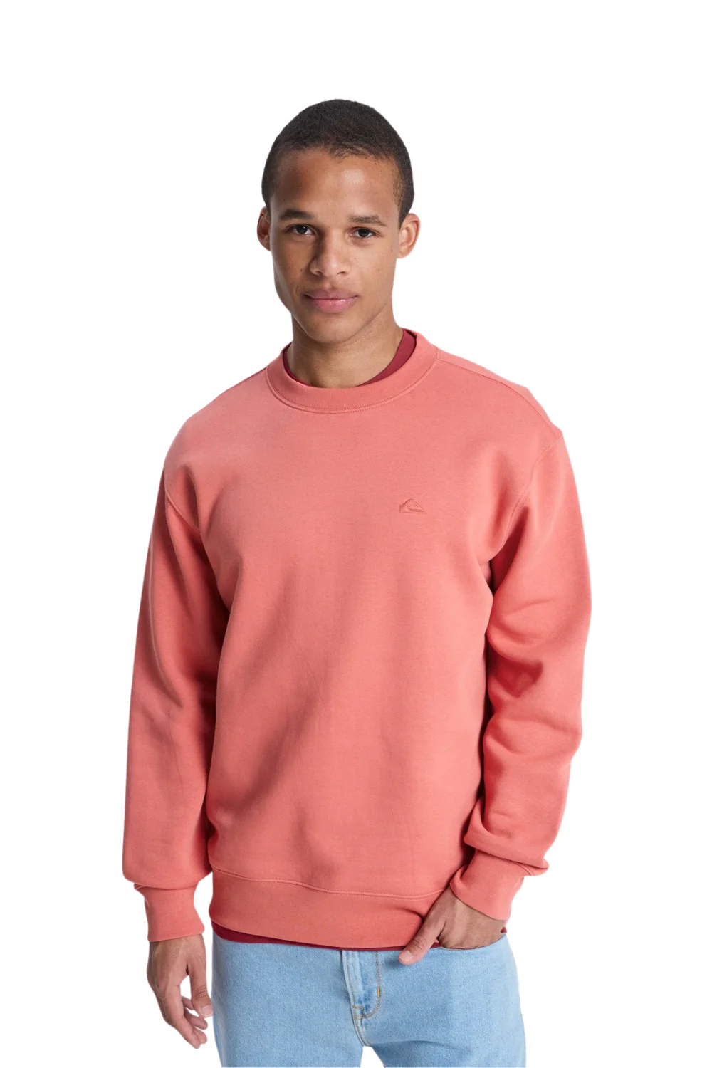 Quiksilver Salt Water Mens Crewneck Sweatshirt Desert Sand