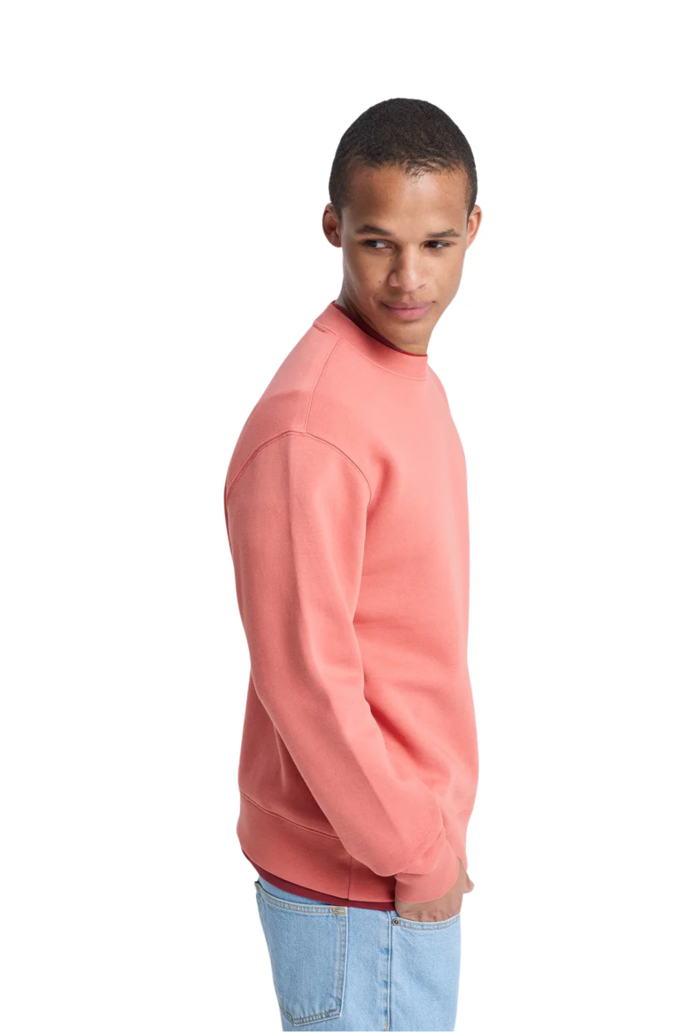 Quiksilver Salt Water Mens Crewneck Sweatshirt Desert Sand - Image 3