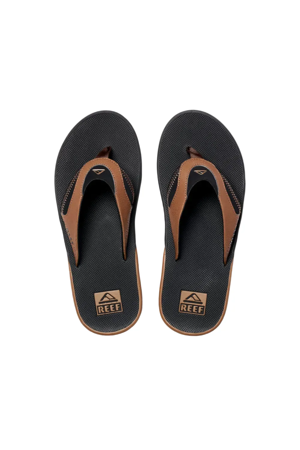 Reef Fanning Mens Flip Flops Black And Tan - Image 3