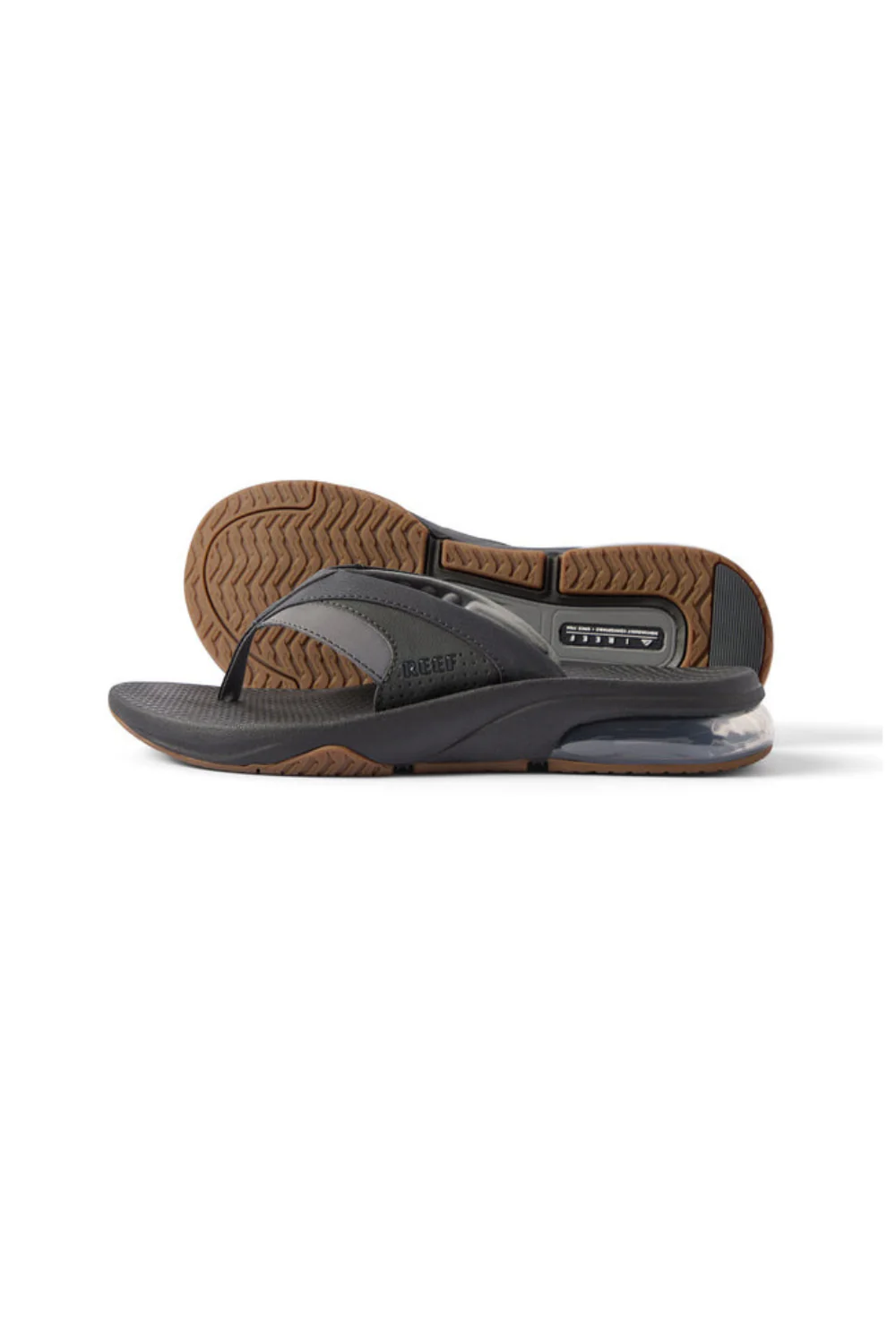 Reef Fanning + Mens Flip Flops Black/Gum - Image 6
