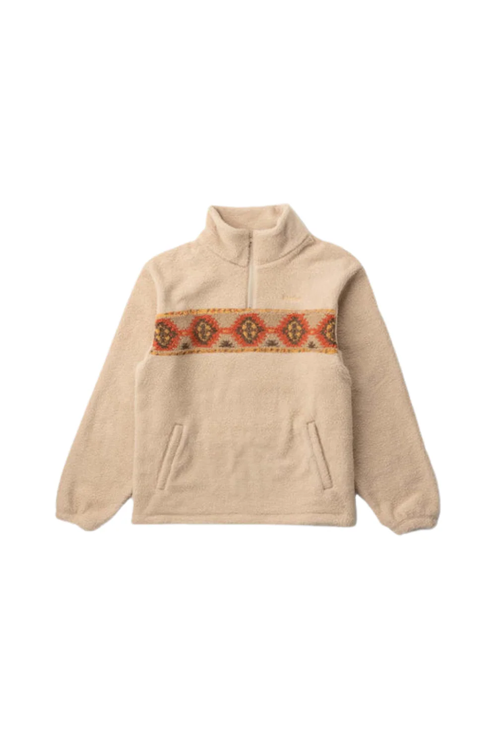 Rhythm Dusty Quarter Zip Fleece Natural - Image 4