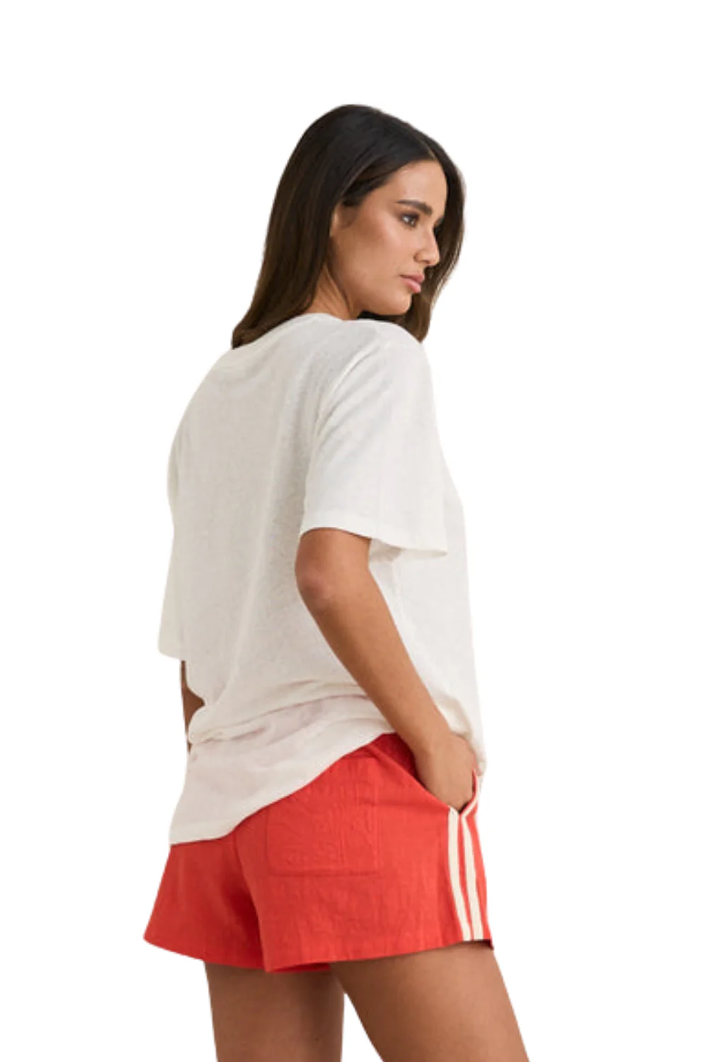Rhythm Melia Womens Oversized T-Shirt Red - Image 2