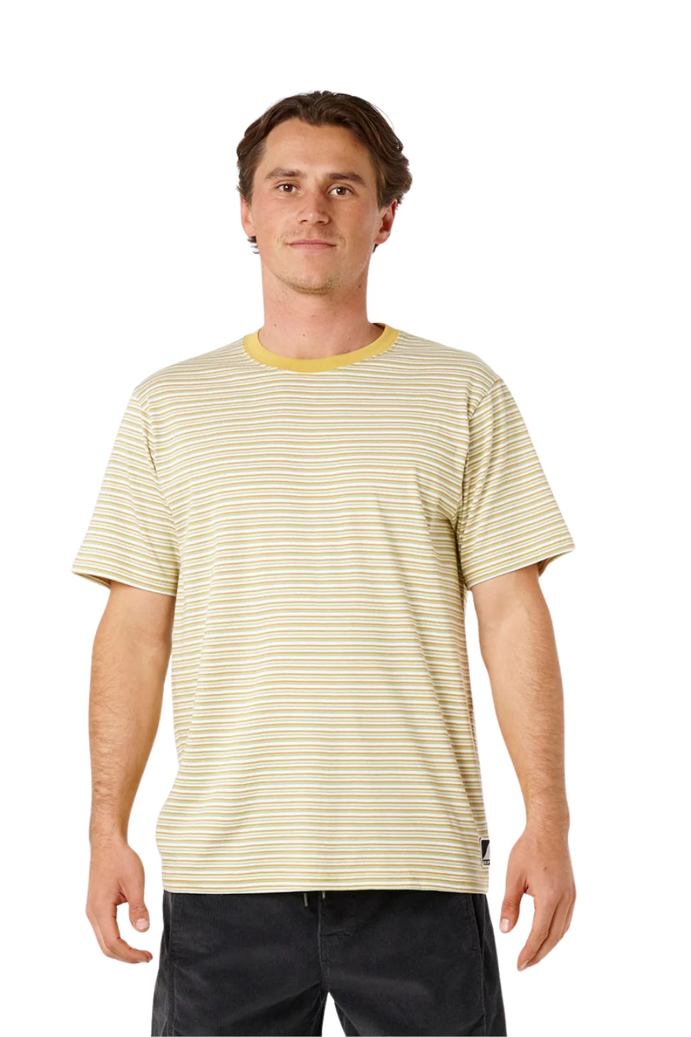 Rip Curl Artist Of The Search Mens Stripe T-Shirt Bone