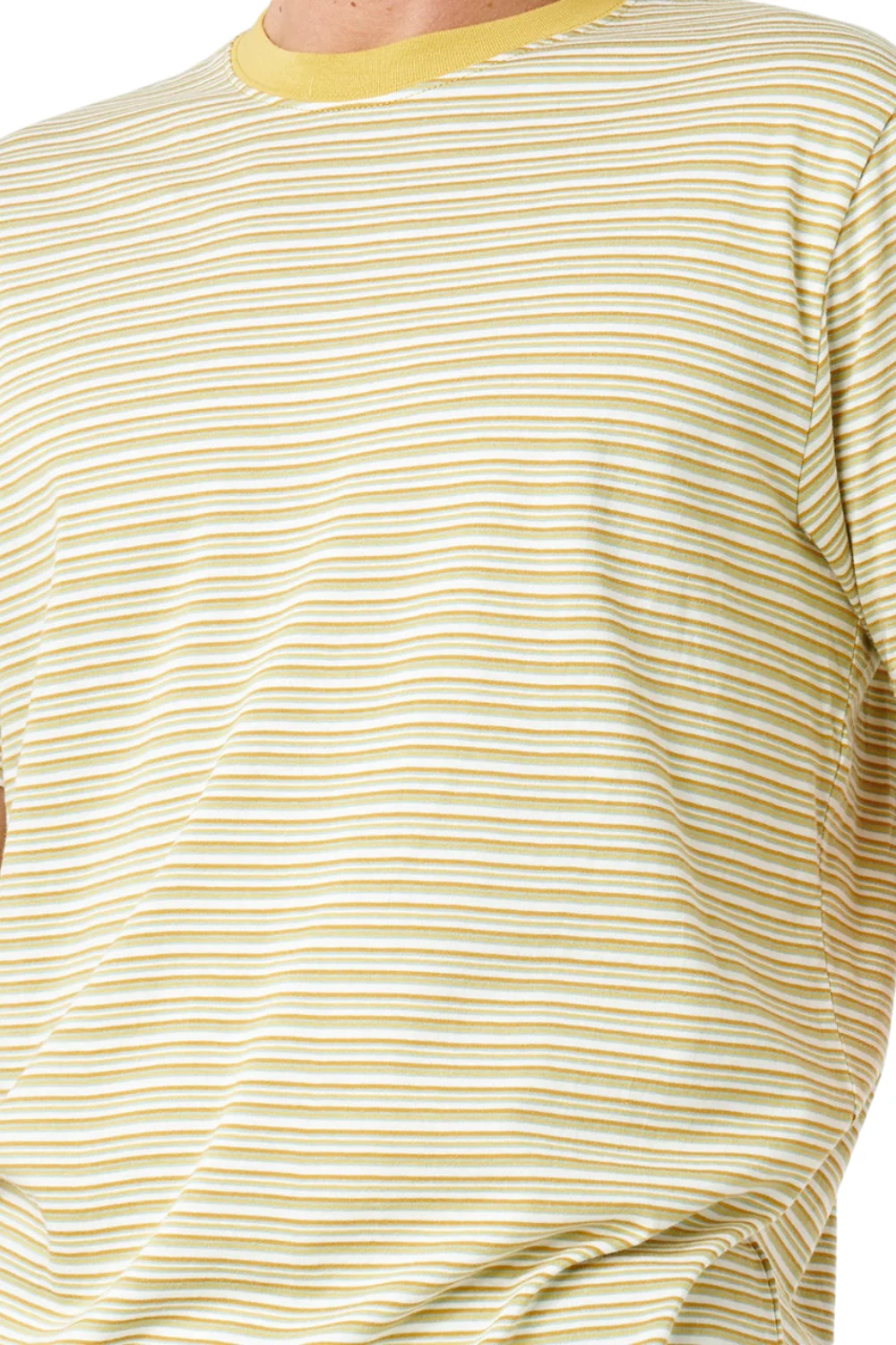 Rip Curl Artist Of The Search Mens Stripe T-Shirt Bone - Image 4