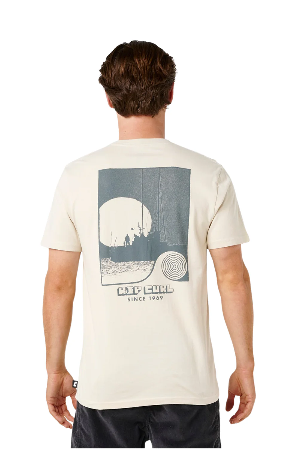 Rip Curl Artist Of The Search Sailboat Mens T-Shirt Vintage White