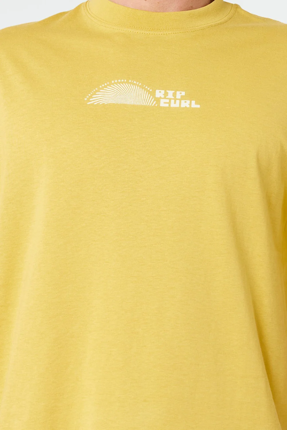 Rip Curl Artist Of The Search Thumb Print Mens T-Shirt Ochre - Image 5