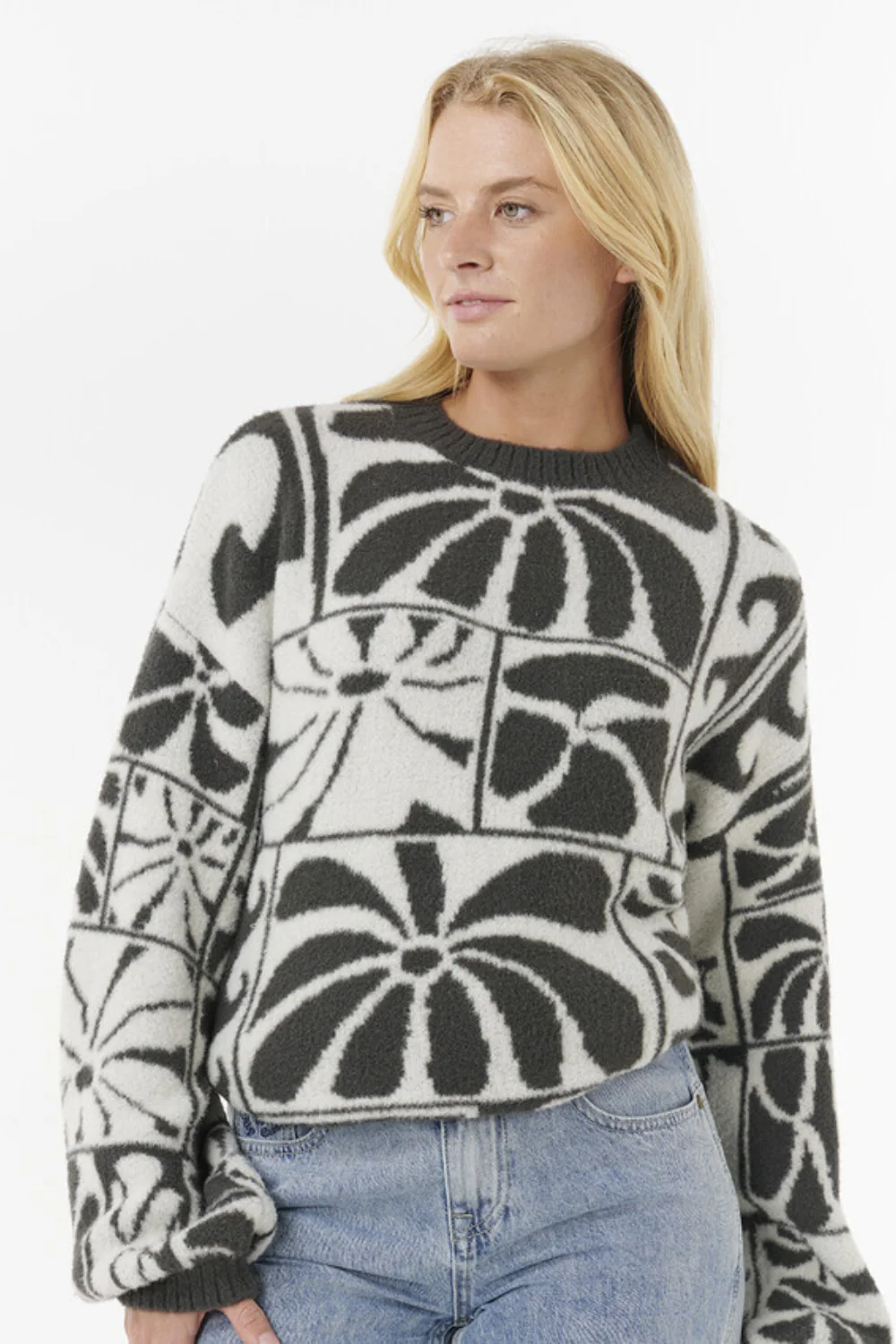 Rip Curl Artist Of The Search Ty Williams Jacquard Crew Black - Image 5