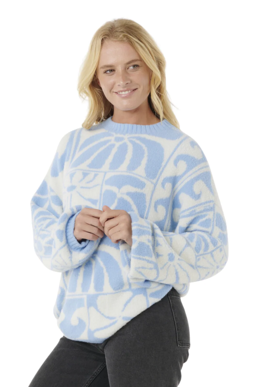Rip Curl Artist Of The Search Ty Williams Jacquard Crew Blue - Image 4