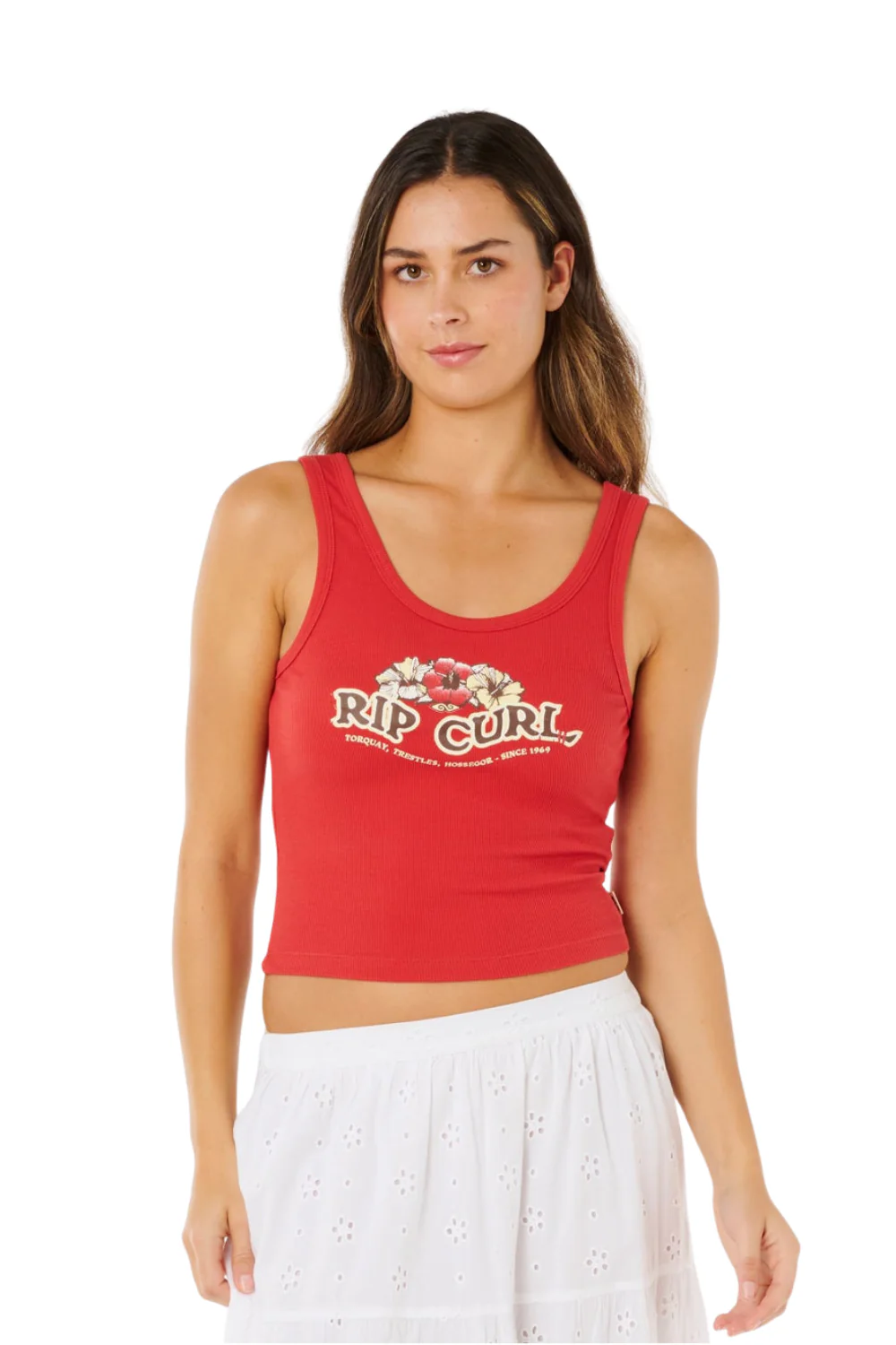 Rip Curl Bells Womens Tank Top Deep Red