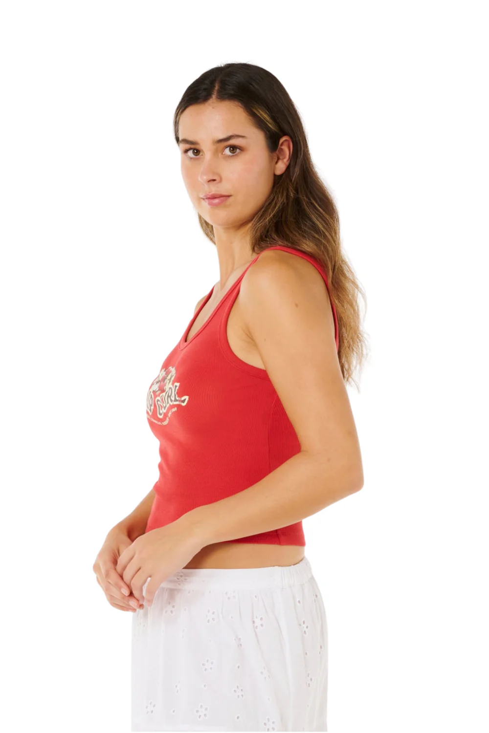 Rip Curl Bells Womens Tank Top Deep Red - Image 3