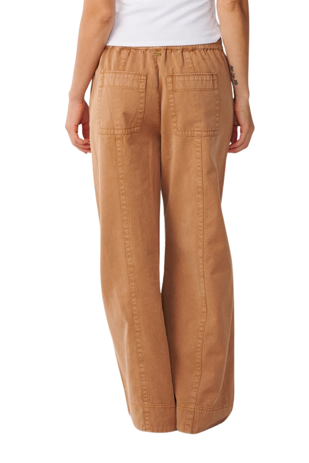 Rip Curl Bossa Nova Womens Twill Wide Leg Trousers Brown - Image 2