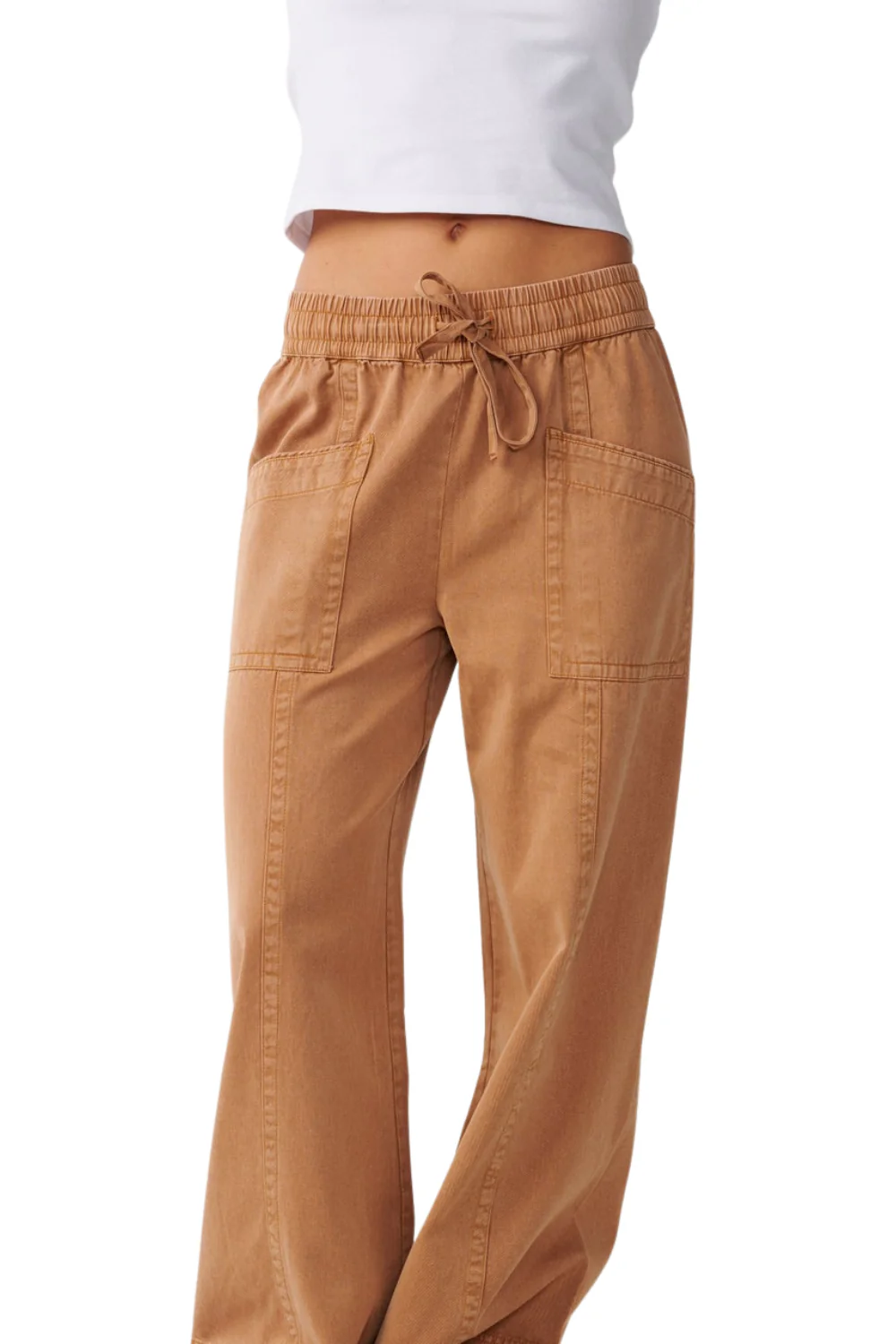 Rip Curl Bossa Nova Womens Twill Wide Leg Trousers Brown - Image 4