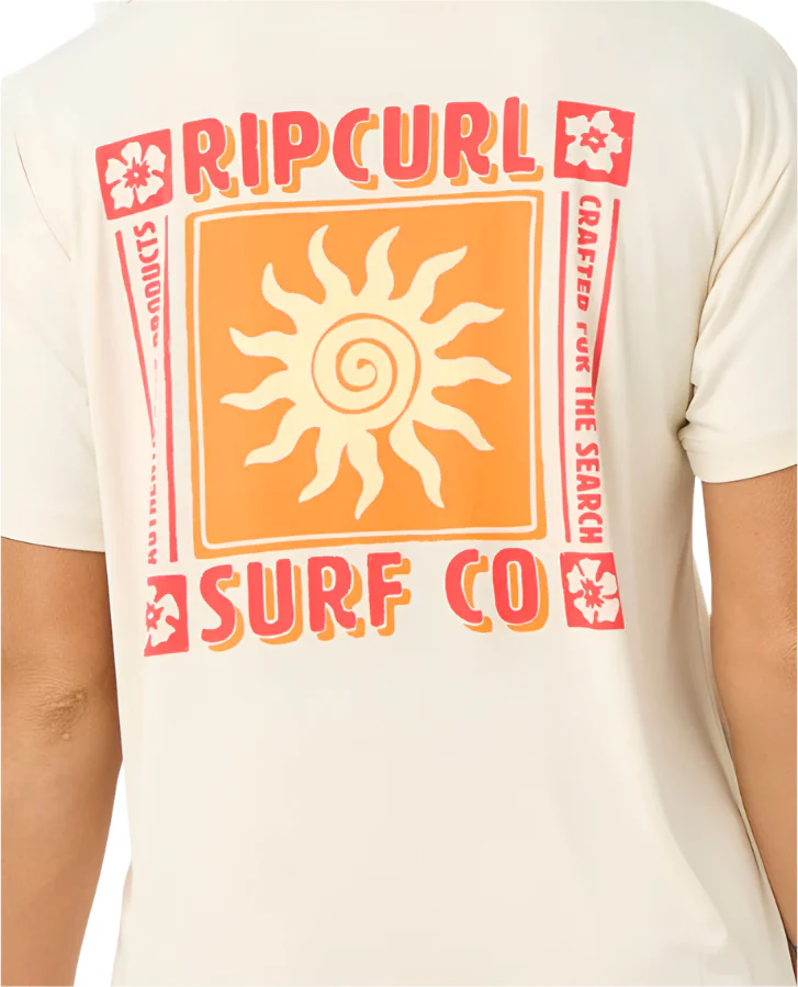 Rip Curl Cala Vadella Surflite Crop Short Sleeve Bone - Image 4