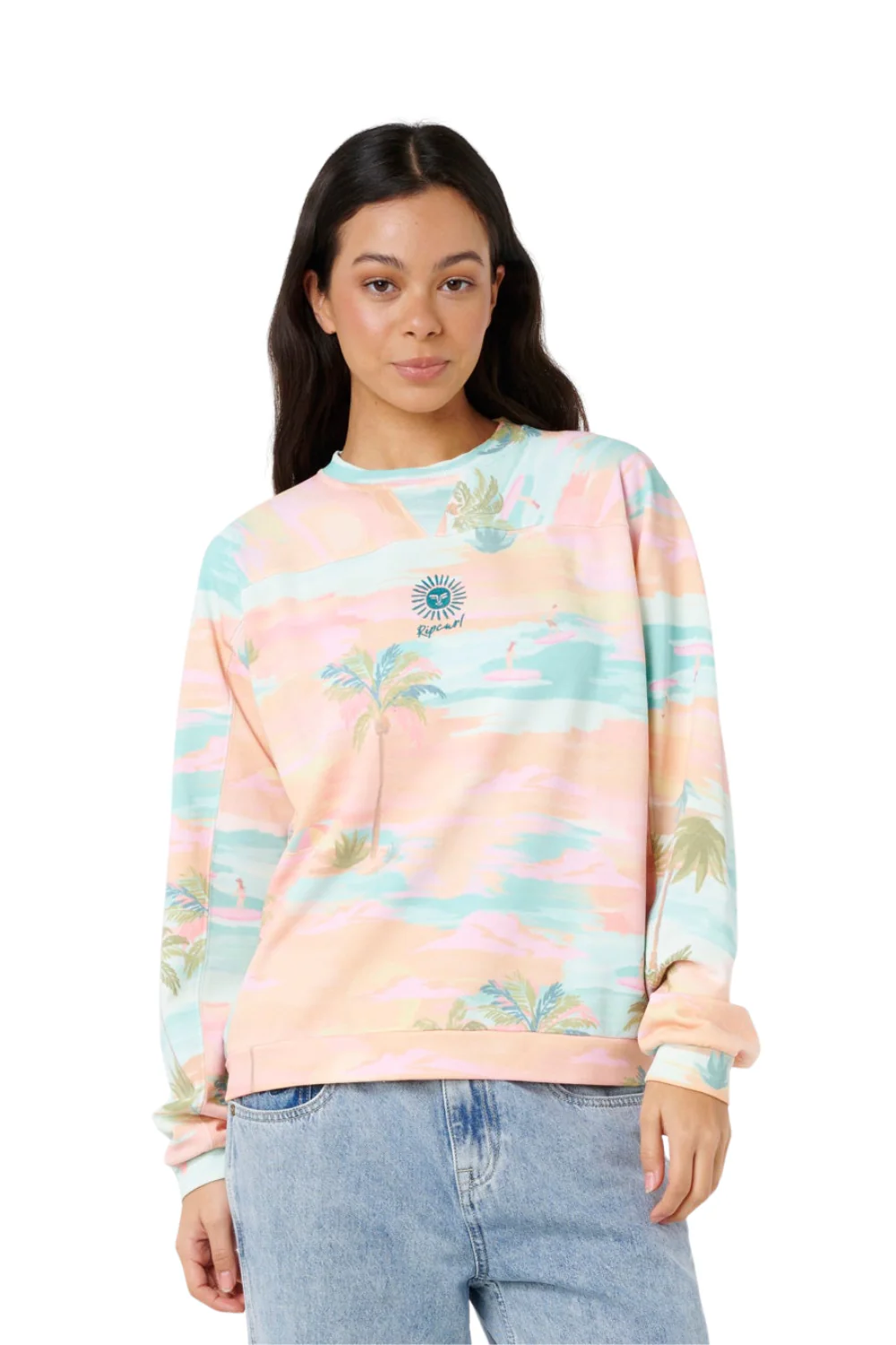 Rip Curl Catalina Island Womens Relaxed Crew Peach
