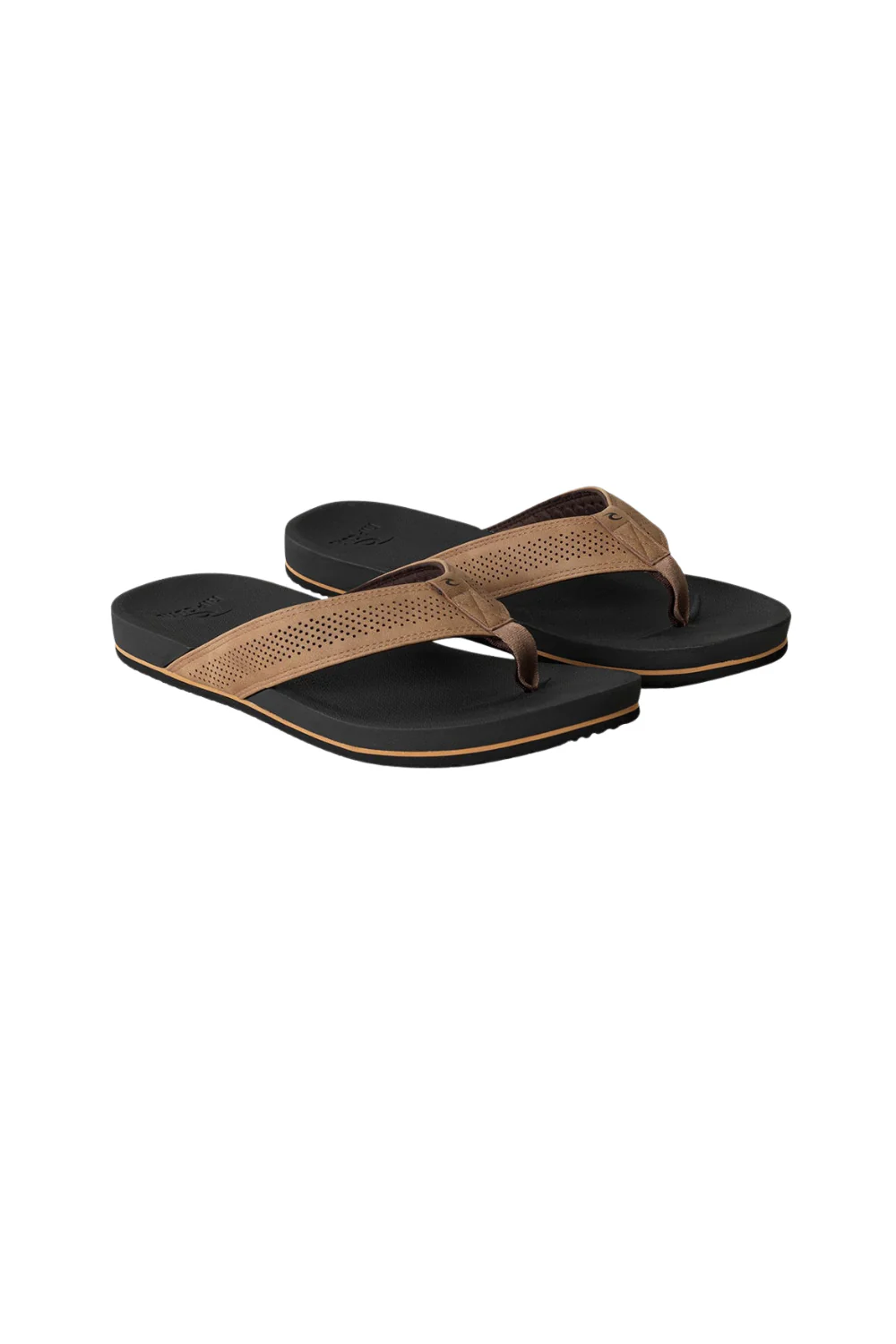 Rip Curl Chiba Bloom Mens Open Toe Flip Flops Brown/Black