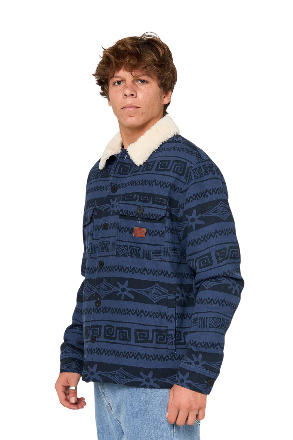 Rip Curl Classic Surf Bells Sherpa Jacket Light Navy - Image 3
