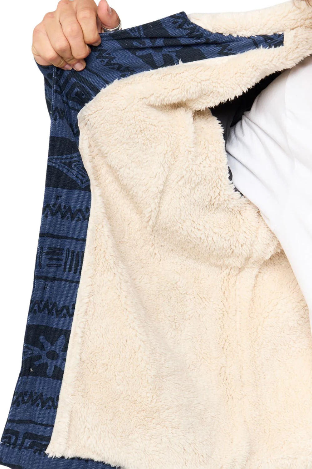 Rip Curl Classic Surf Bells Sherpa Jacket Light Navy - Image 4