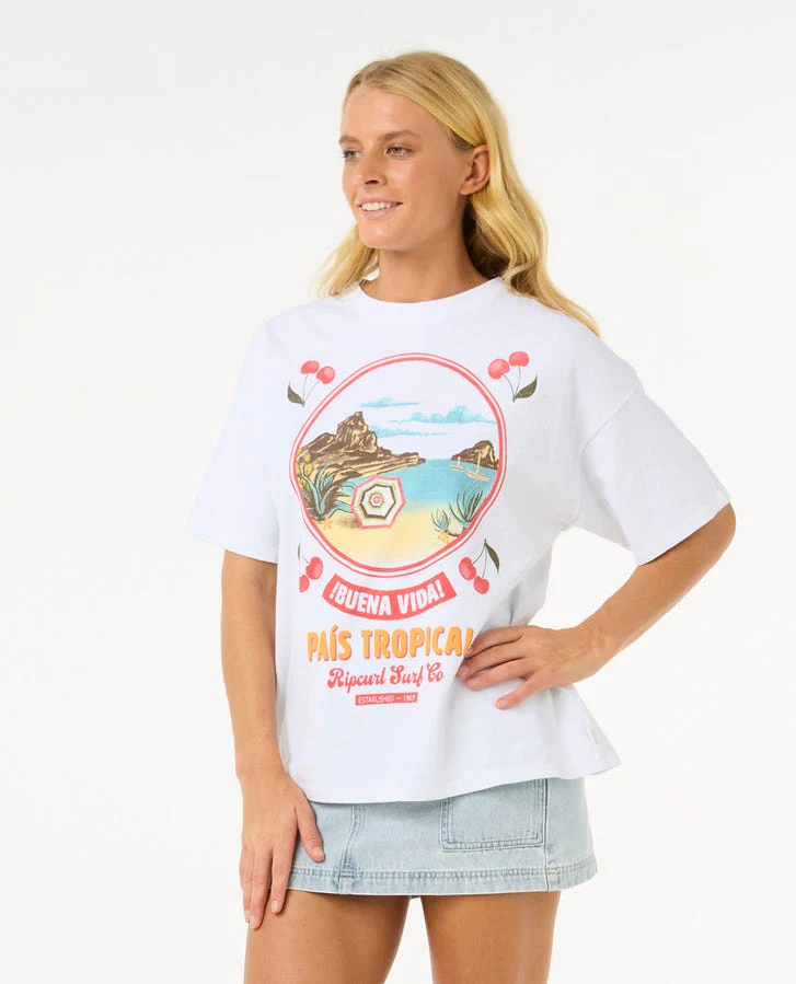 Rip Curl Cove Heritage T-Shirt Optical White - Image 2