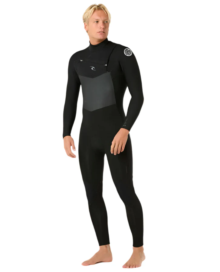Rip Curl Dawn Patrol Chest Zip 4/3 Gb Steamer Wetsuit Black - Image 2