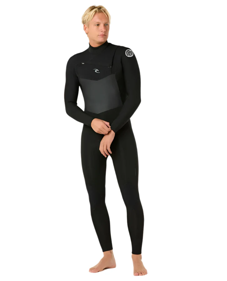 Rip Curl Dawn Patrol Chest Zip 4/3 Gb Steamer Wetsuit Black - Image 4