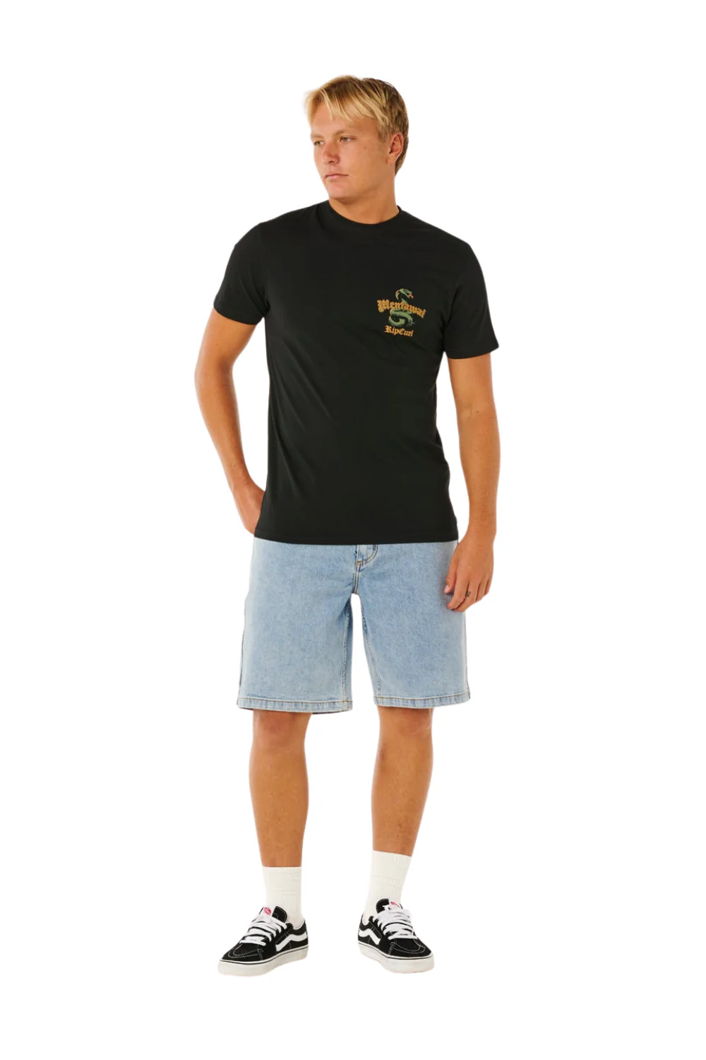 Rip Curl Desti Animals Mens T-Shirt Black - Image 5