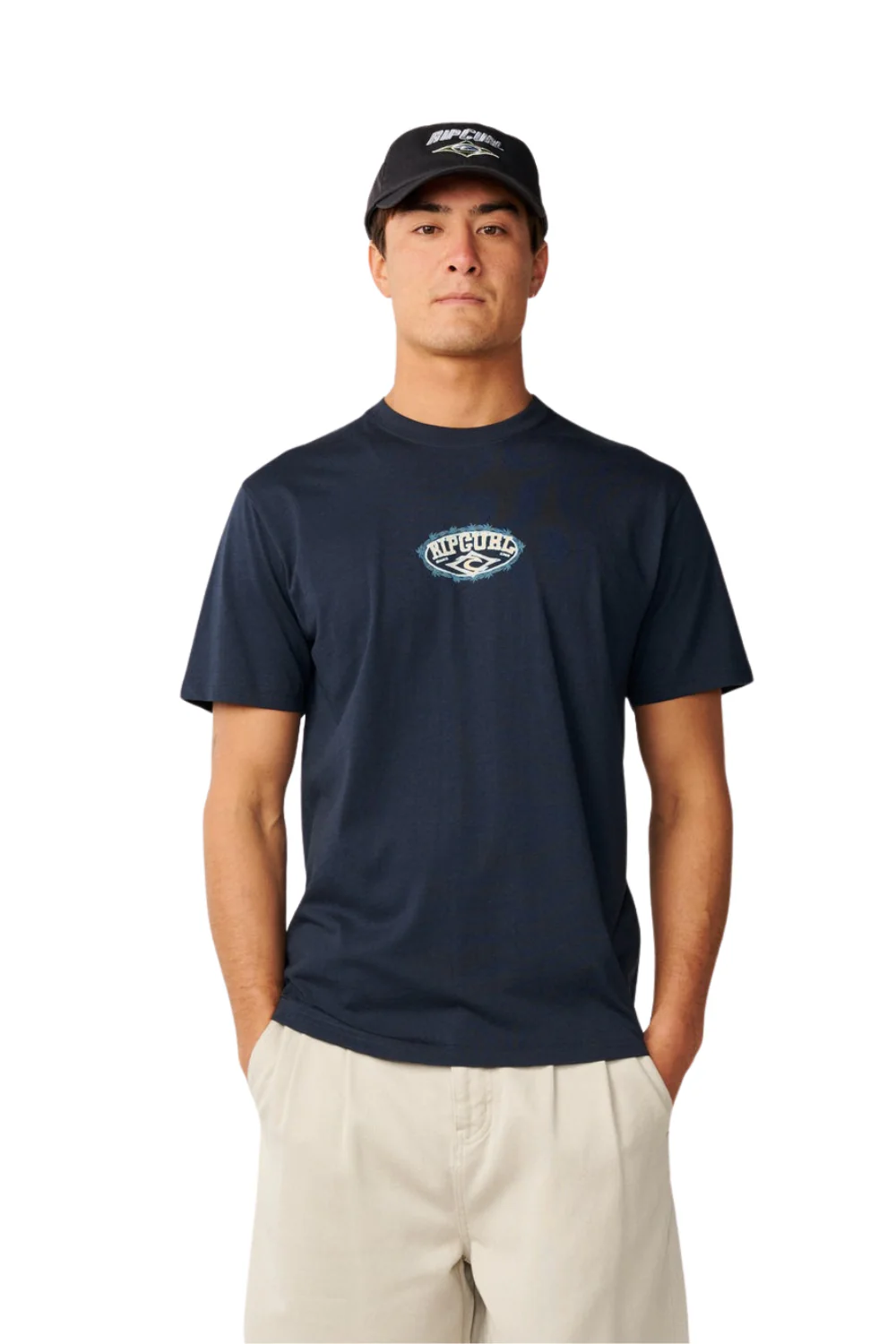 Rip Curl Disorder Oval Mens T-Shirt Navy