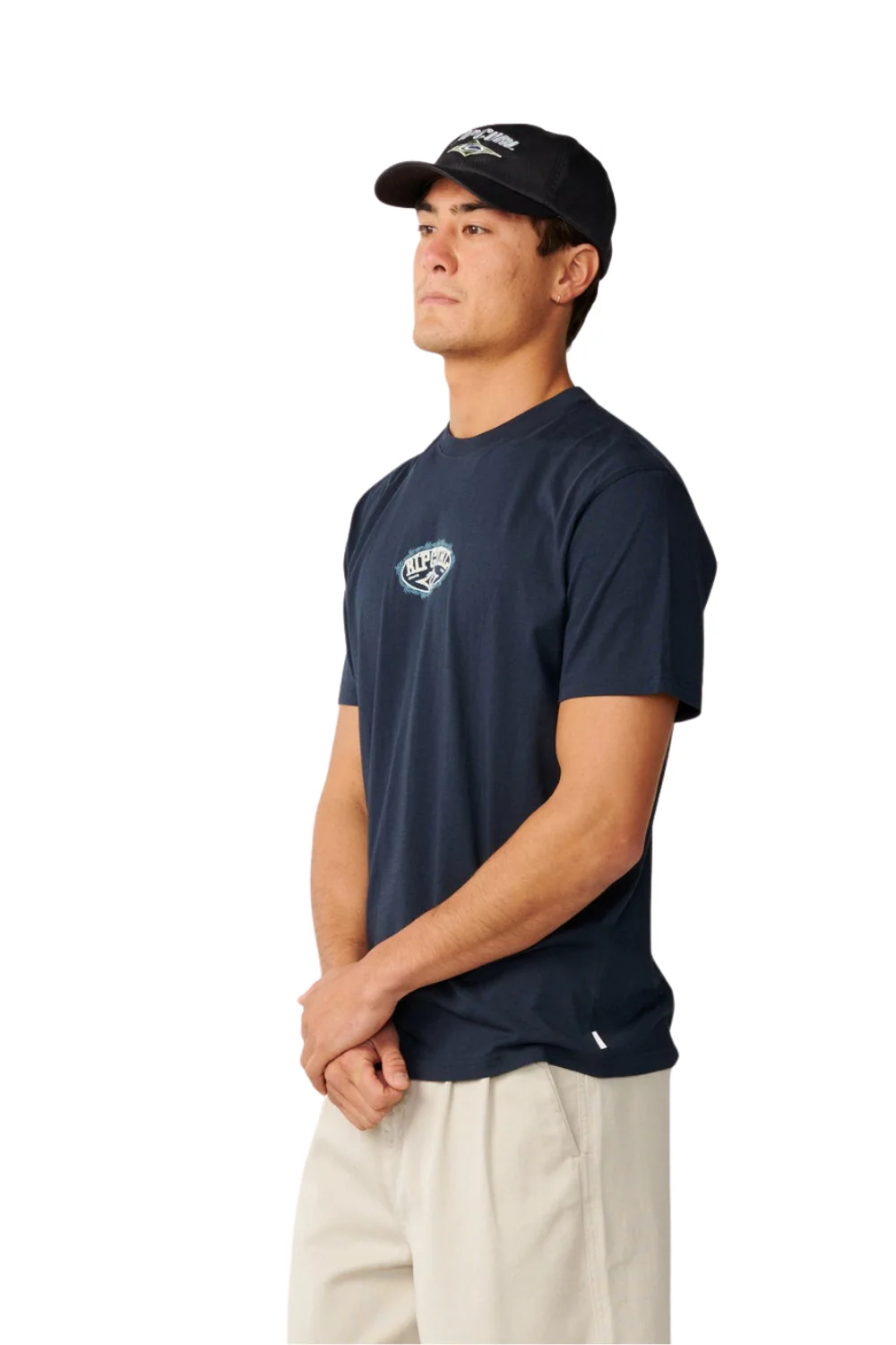 Rip Curl Disorder Oval Mens T-Shirt Navy - Image 3