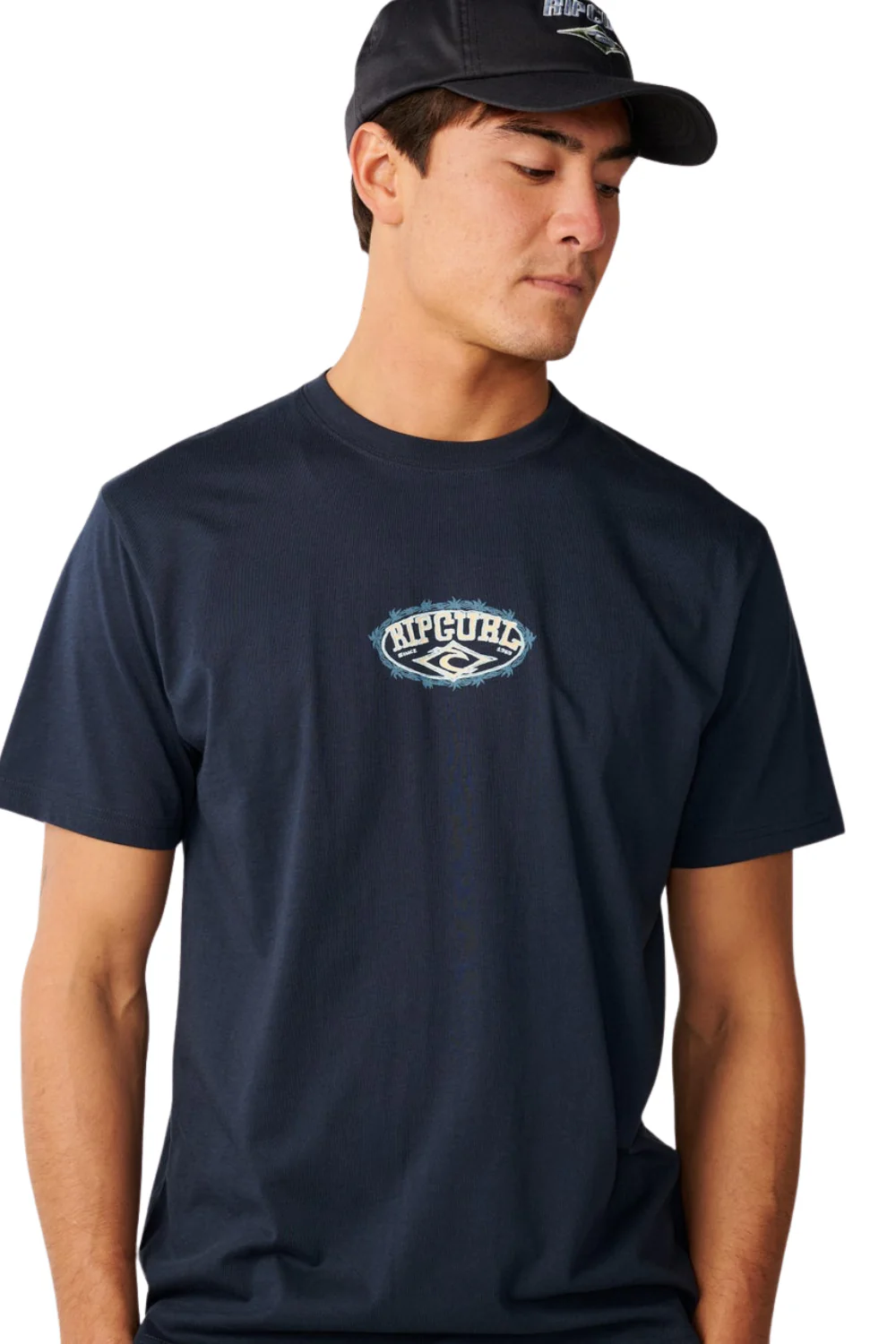 Rip Curl Disorder Oval Mens T-Shirt Navy - Image 4