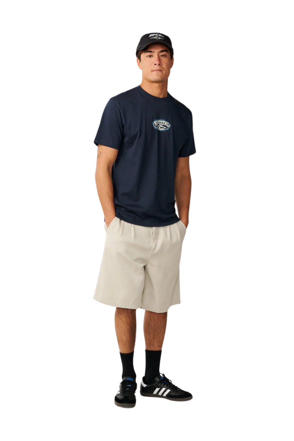 Rip Curl Disorder Oval Mens T-Shirt Navy - Image 6