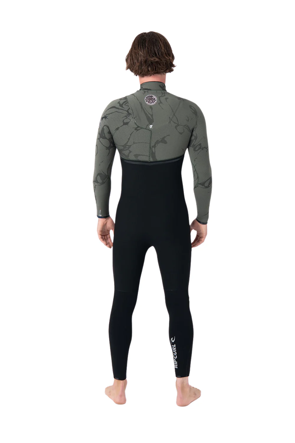 Rip Curl E-Bomb 3/2 Mens Wetsuit Zip Free Deep Cactus - Image 2