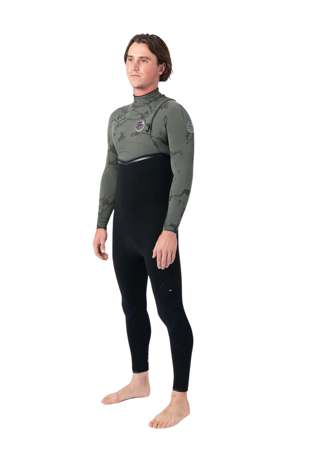 Rip Curl E-Bomb 3/2 Mens Wetsuit Zip Free Deep Cactus - Image 3