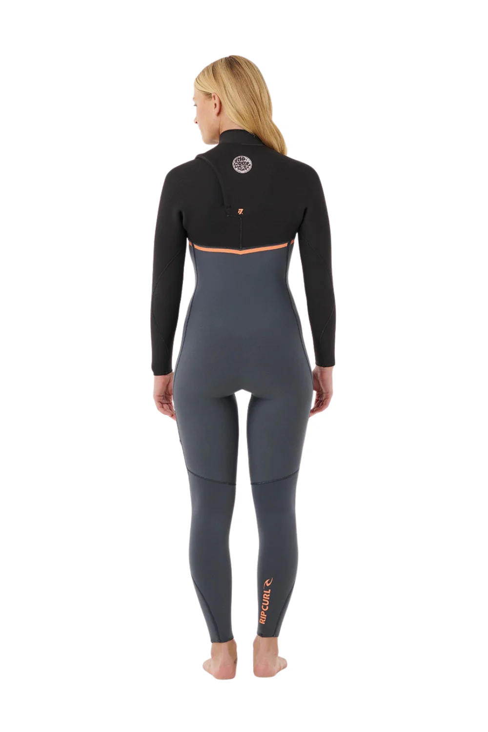 Rip Curl E-Bomb 3/2 Womens Wetsuit Chest Zip Charcoal - Image 2
