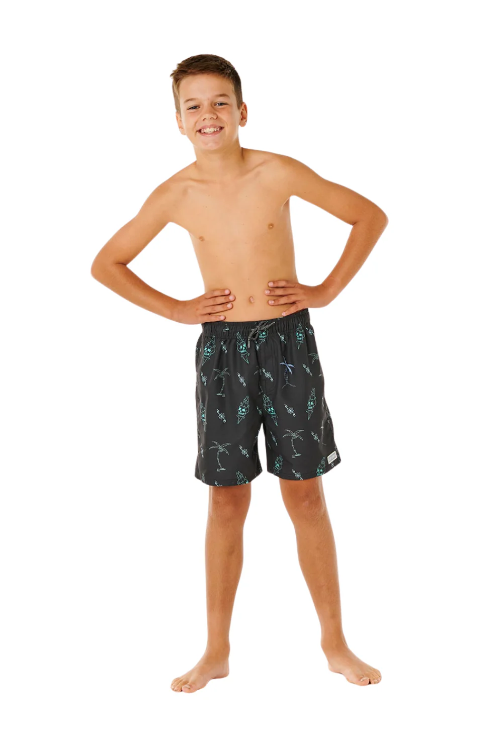 Rip Curl Eternal Shred Boys Mesh Volley Boardshorts Washed Black - Image 5