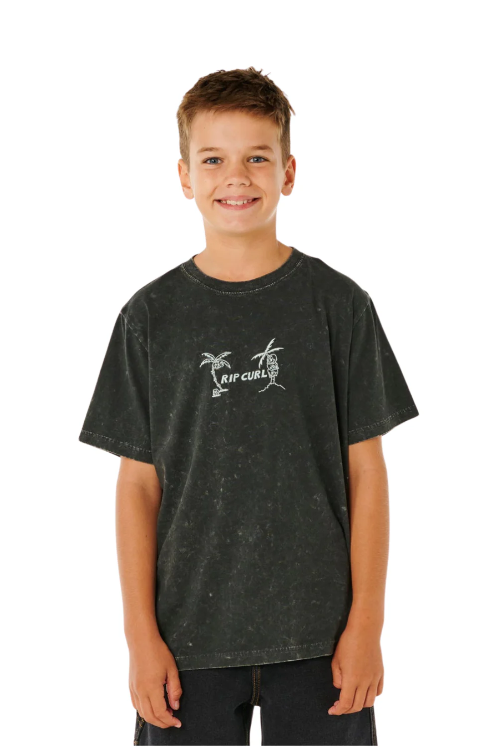 Rip Curl Eternal Shred Boys T-Shirt Washed Black