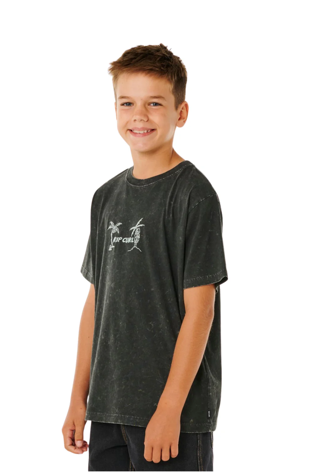 Rip Curl Eternal Shred Boys T-Shirt Washed Black - Image 3