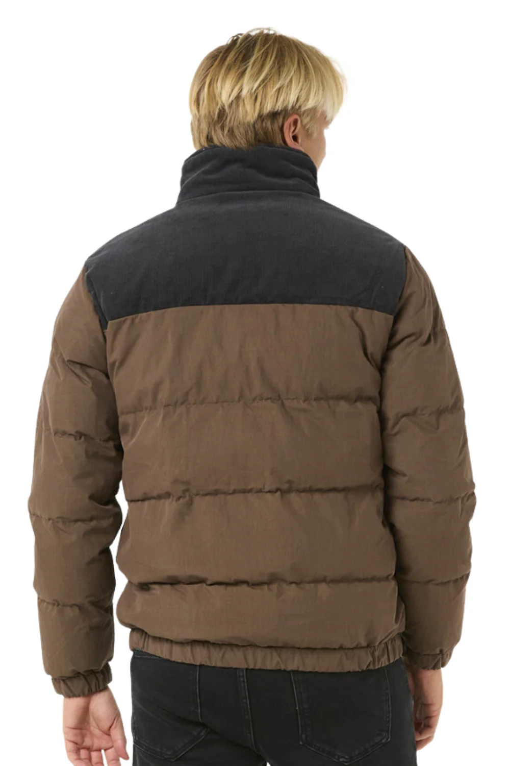 Rip Curl Fade Out Cord Puffer Jacket Chocolate - Image 2